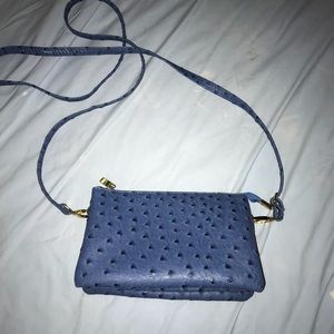 Faux ostrich leather purse